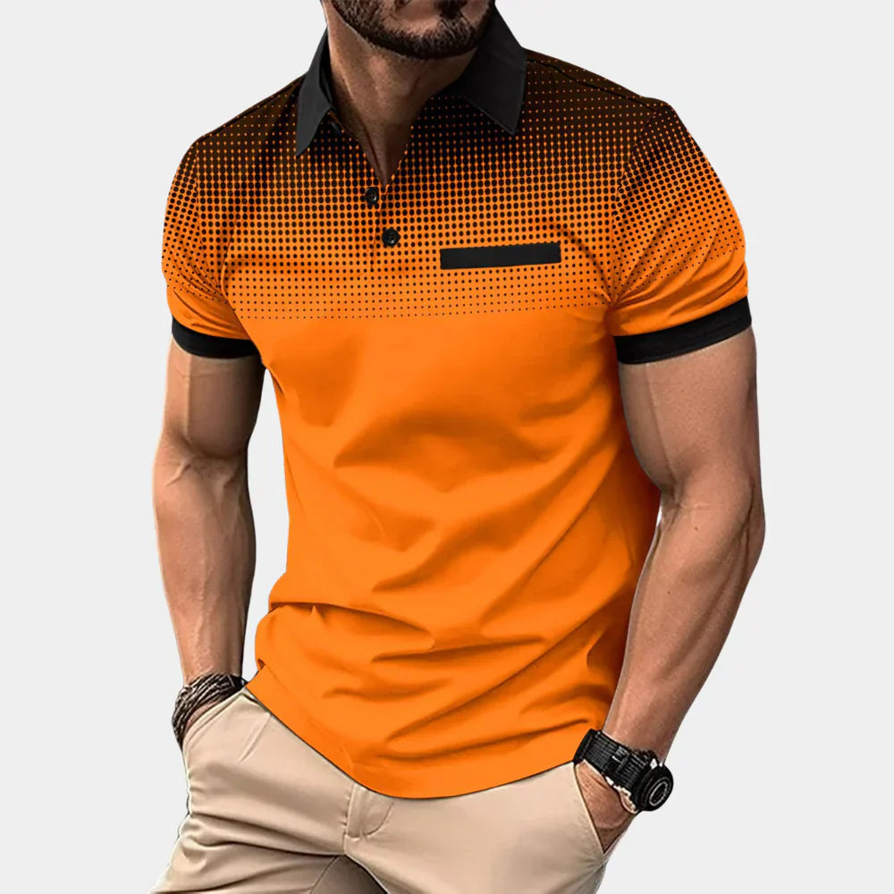 Cahir | Men's Casual Orange Shirt – Comfortable, Stylish, and All-Season Ready