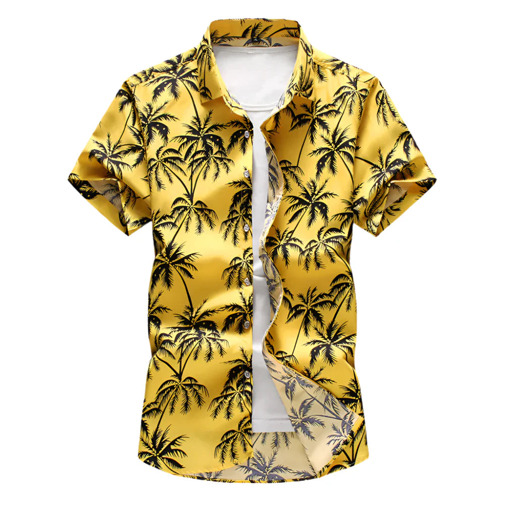 Gintaras | Tropical Floral Print Hawaiian Shirt – Bold Summer Style for Men