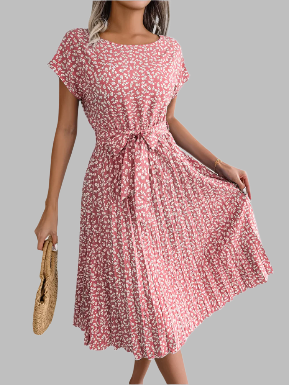 Giulia – Women’s High Waist Floral Dress (Lightweight & Summer-Ready)