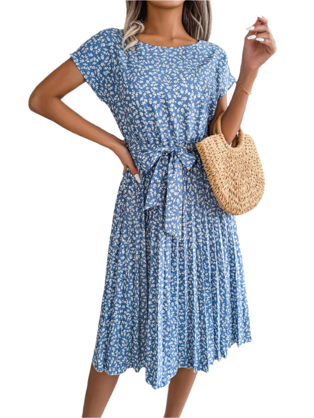 Giulia – Women’s High Waist Floral Dress (Lightweight & Summer-Ready)