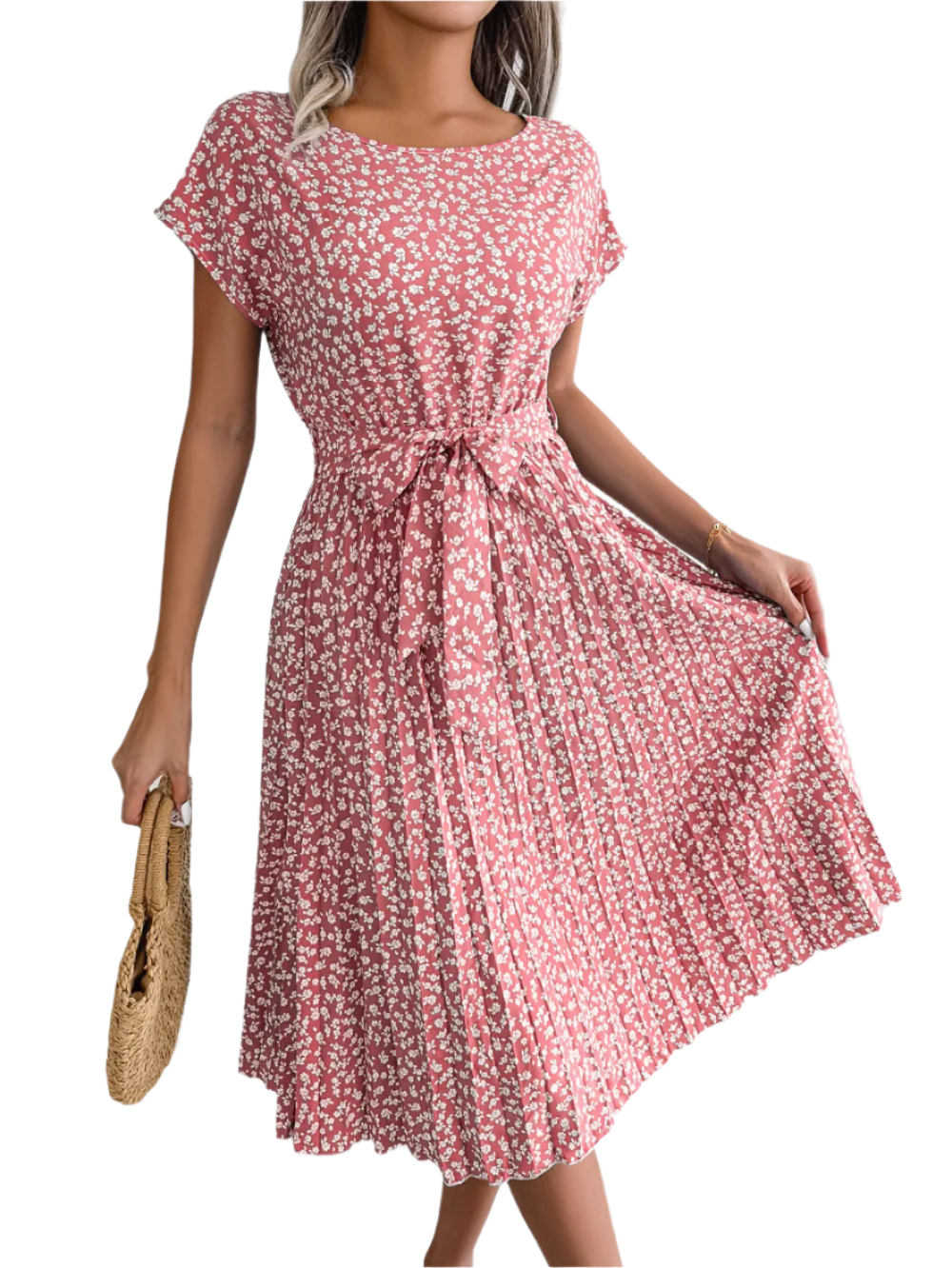 Giulia – Women’s High Waist Floral Dress (Lightweight & Summer-Ready)