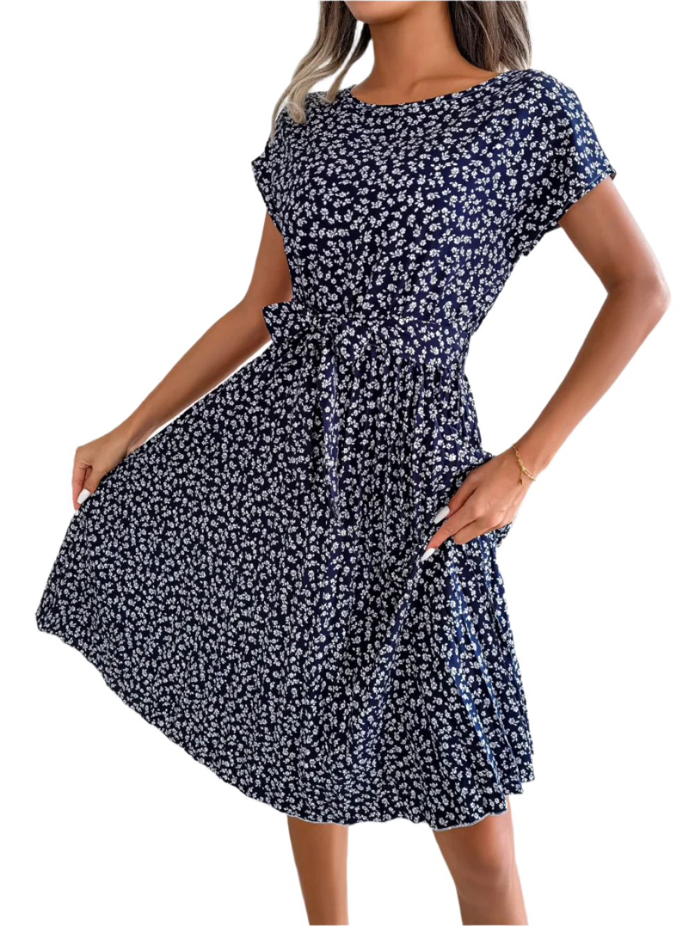 Giulia – Women’s High Waist Floral Dress (Lightweight & Summer-Ready)