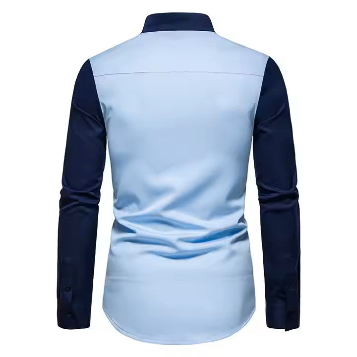 Istvan | Modern Asymmetric Men's Shirt – Long Sleeve, Trendy Design