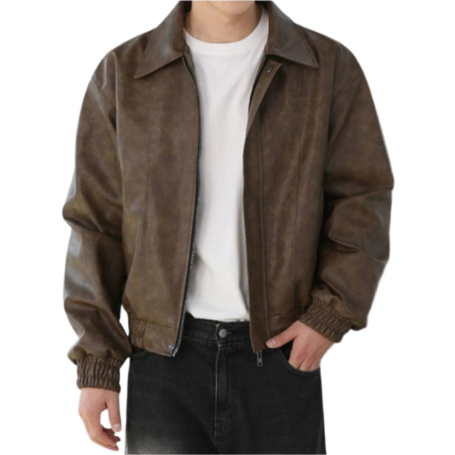 Sandro | Retro-Modern Faux Leather Jacket – Timeless Style Meets Practical Comfort