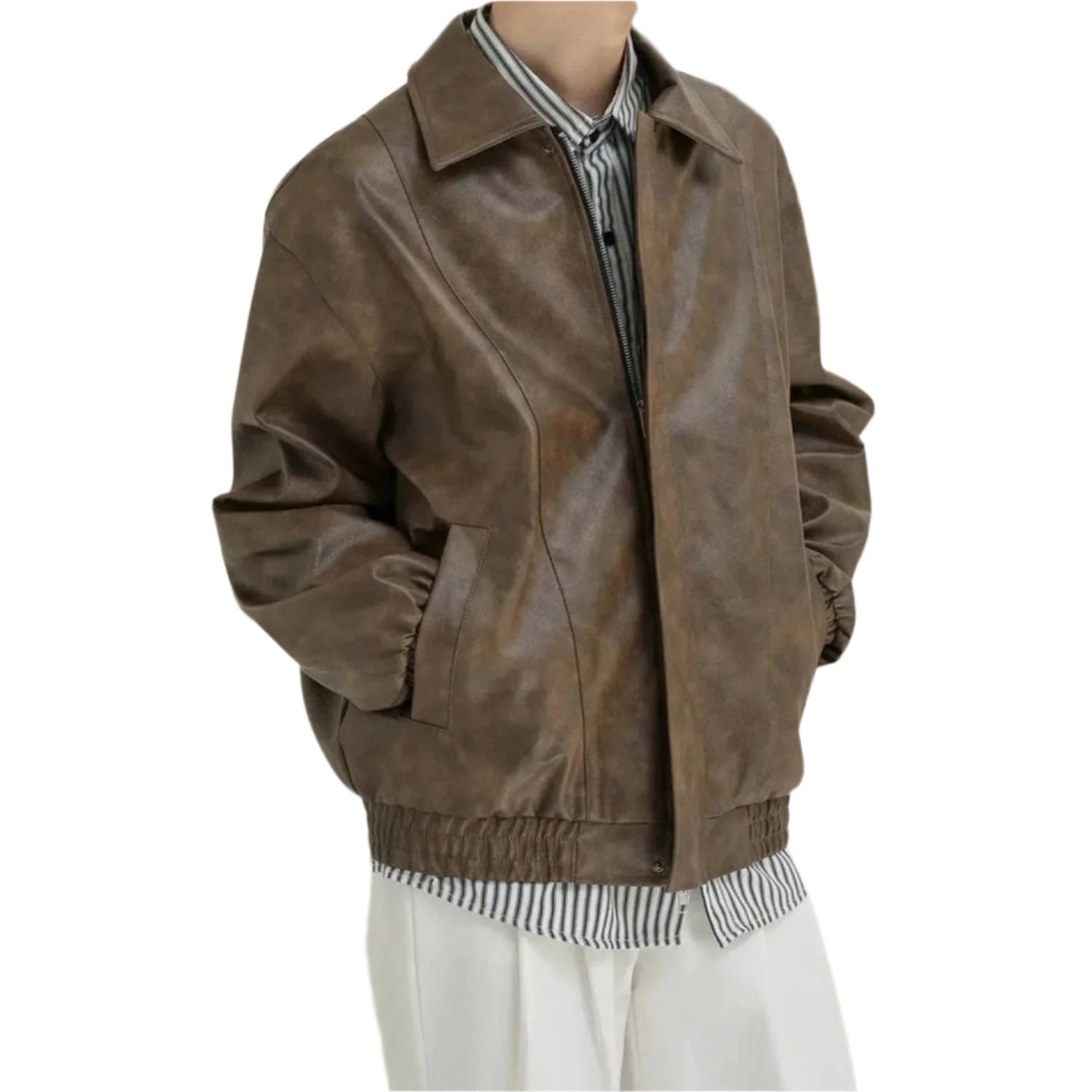 Sandro | Retro-Modern Faux Leather Jacket – Timeless Style Meets Practical Comfort