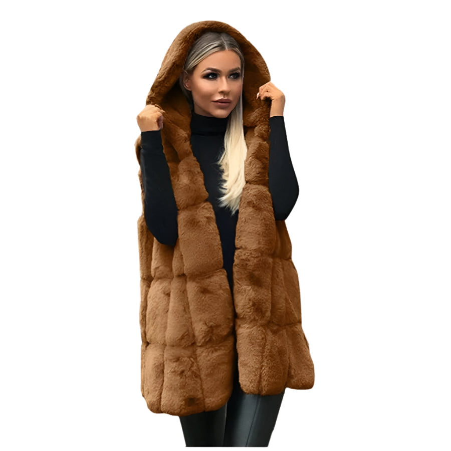 Sarah | Cozy Cape Fleece Jacket – Sleeveless Comfort in Style