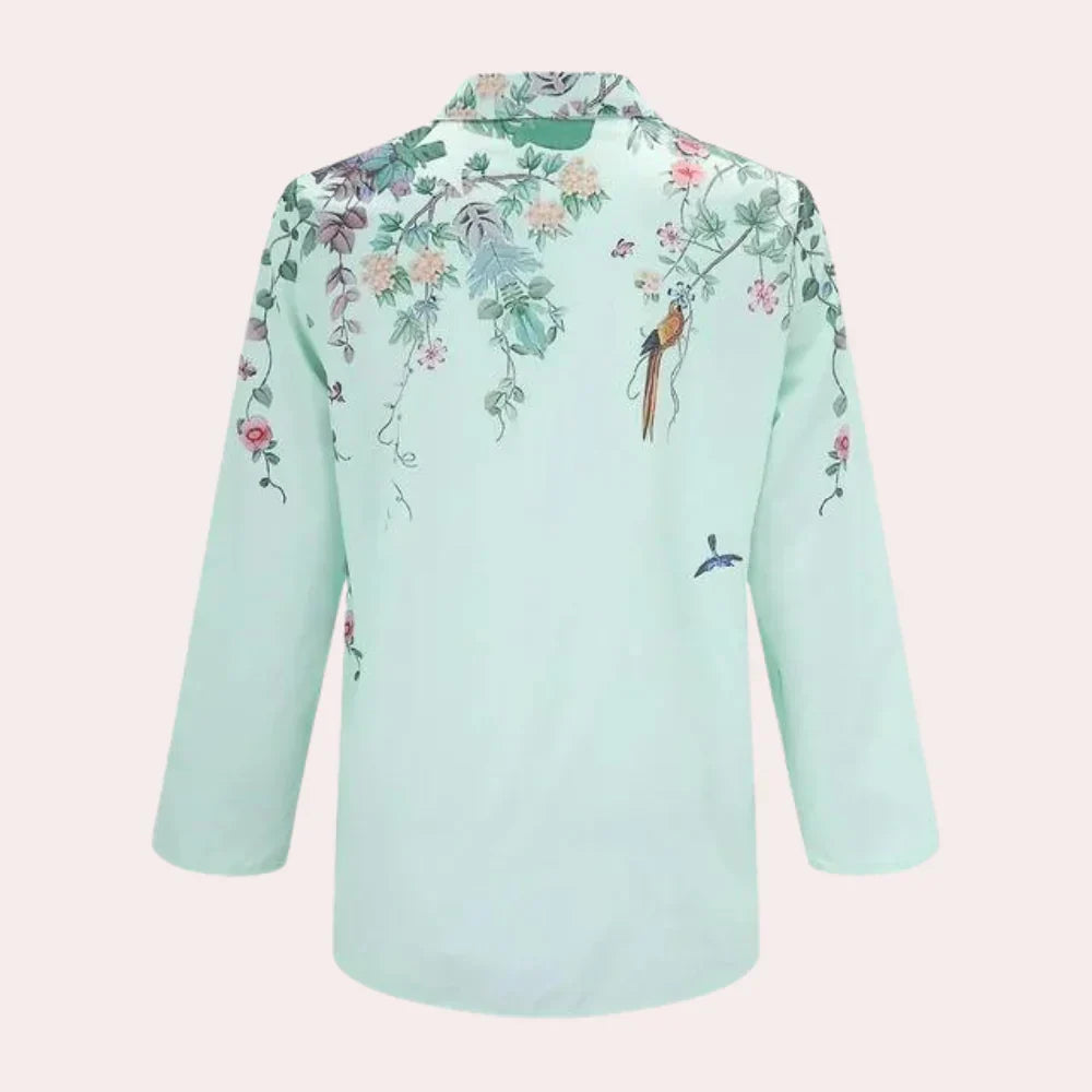 Solveiga – Elegant Floral Blouse for Women | Soft & Versatile Everyday Wear